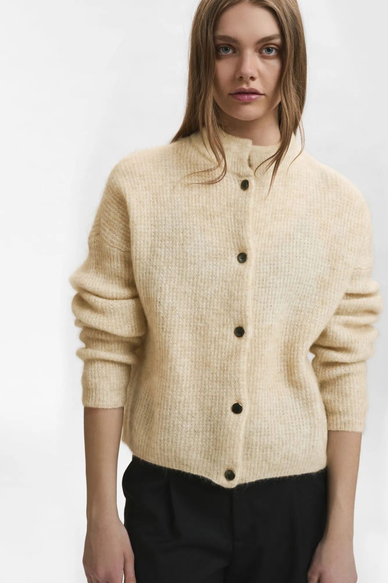 Kvinna Gestuz Stickat & Cardigans^Debbiegz Mohair Cardigan