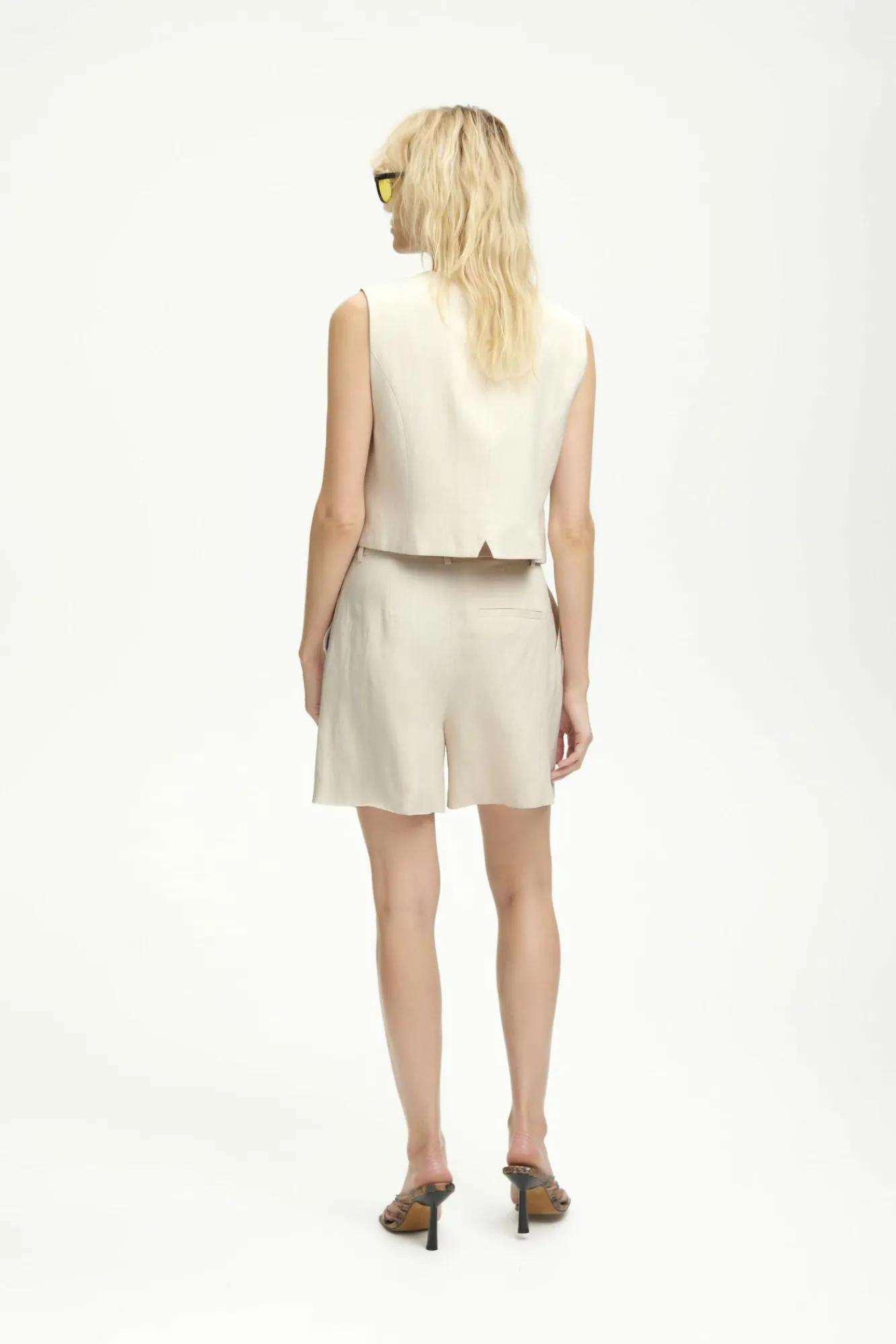 Kvinna Gestuz Shorts^Malougz Linne Shorts