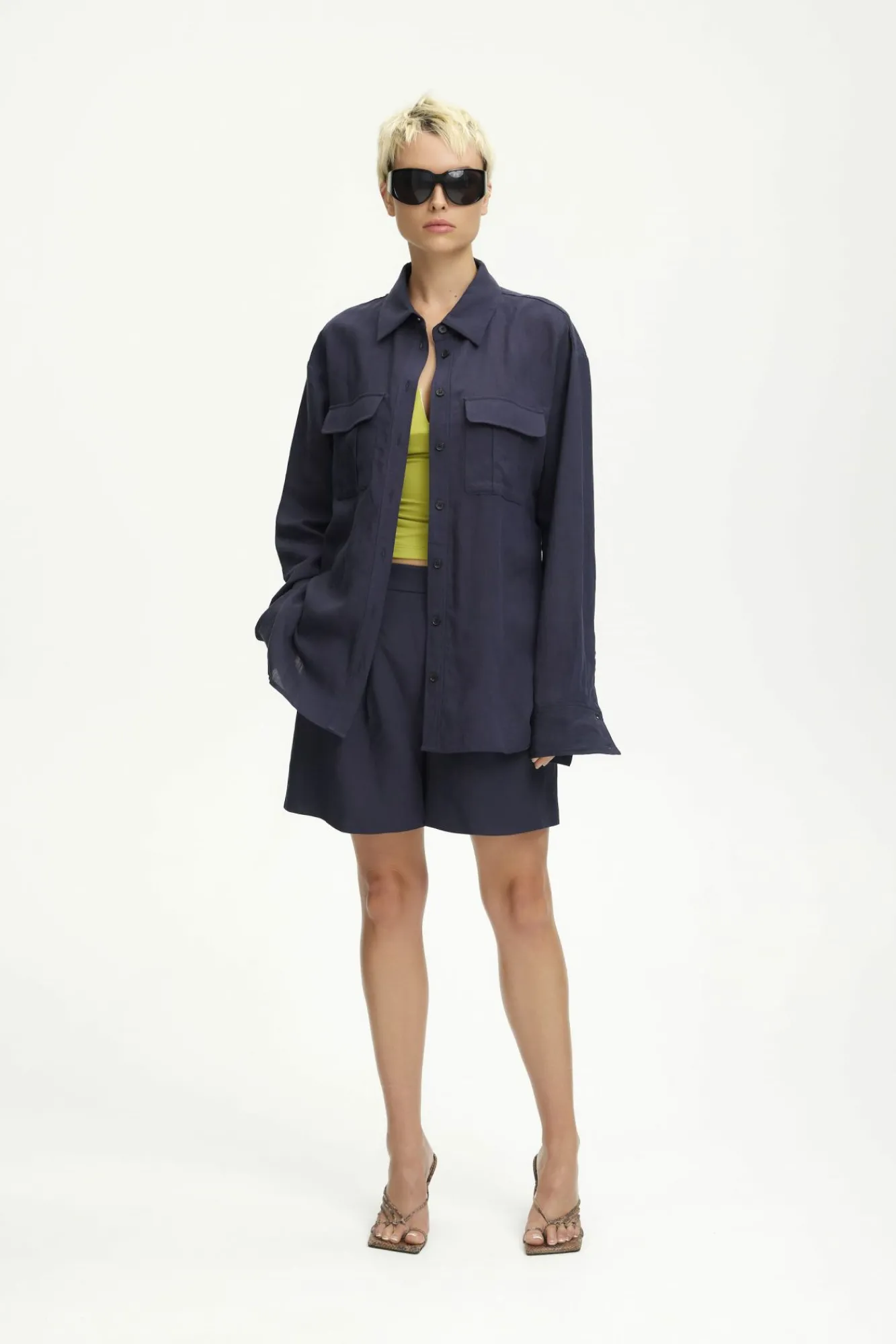 Kvinna Gestuz Shorts^Malougz Linne Shorts